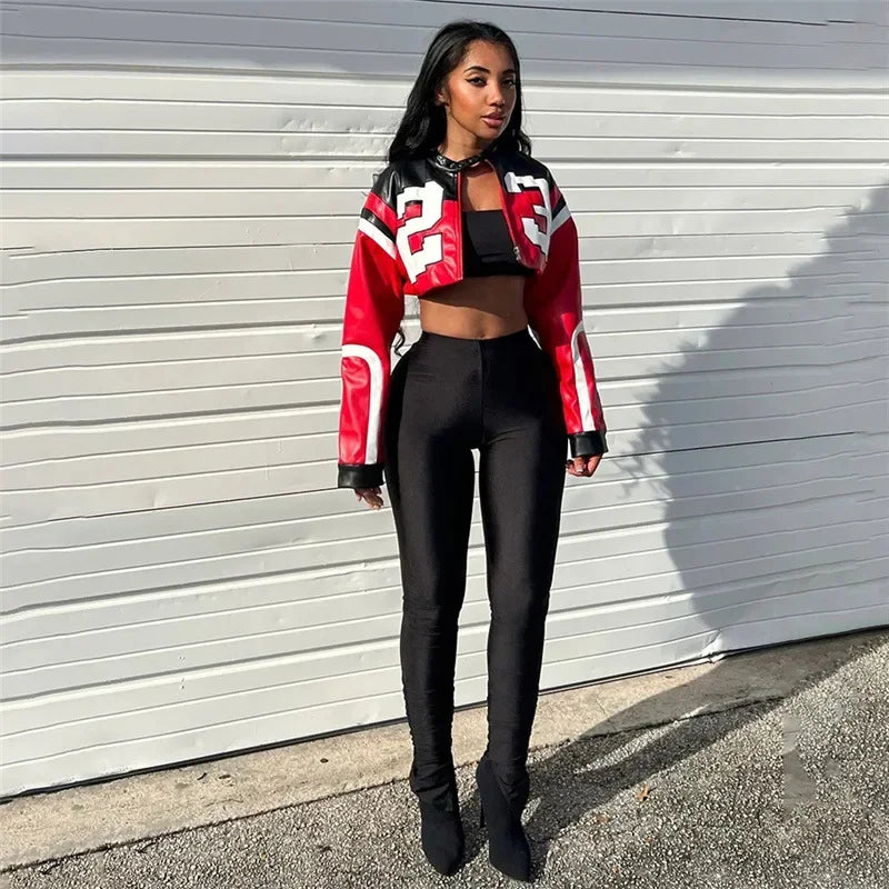 Zekye Winter Aviator Jackets Clothes Old Money Style Women Fleece Jacket Women Long Sleeve Red Jacket Winter Women Coat 2025