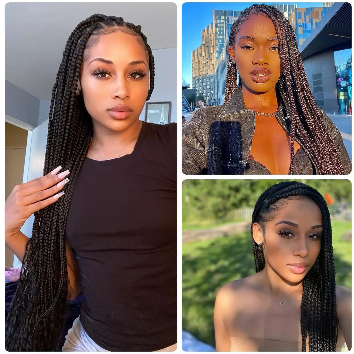 2/3/5/12pc Brazilian Wool Hair Synthetic Crochet Hair Extensions for Women African Hair Yarn for Natural Black, Jumbo Braids 