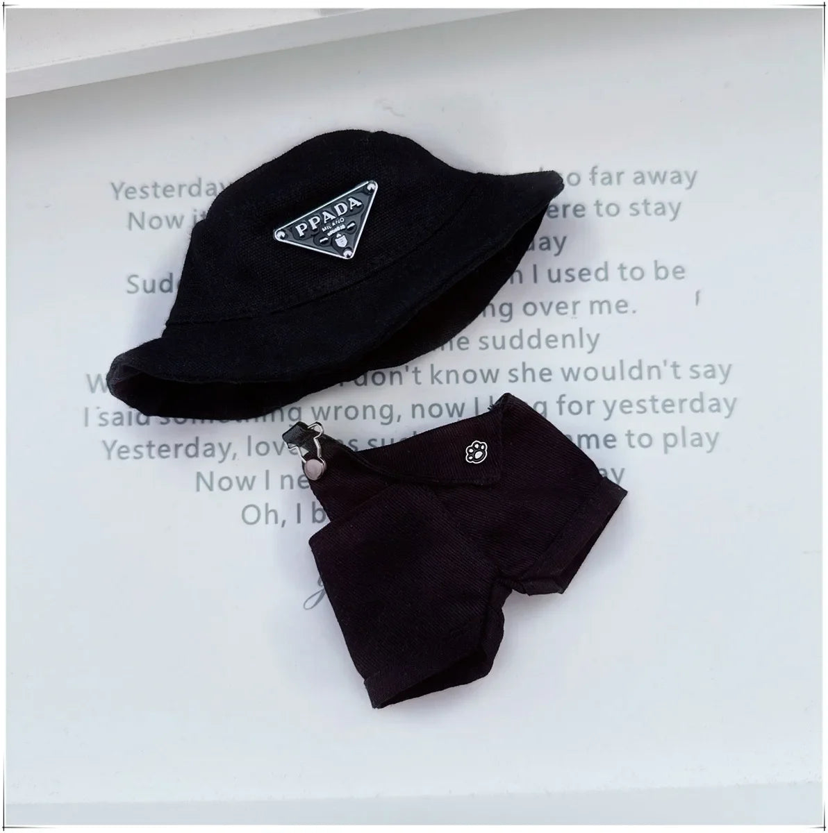 Para 15-17cm Labubu V1 V2 Idol muñeca traje sombrero monos ropa regalo Mini ropa de muñeca de peluche accesorios de atuendo