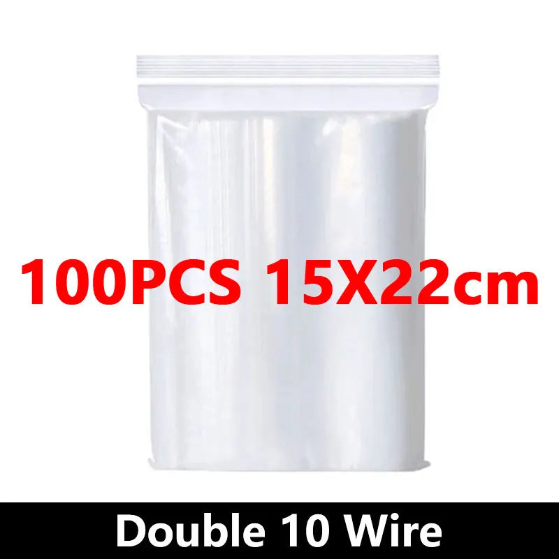 Small Zip Lock Plastic Bags Reclosable Transparent Bag Vacuum Storage Bag Ziplock Food Storage Bags Plastic Zip bag Sealing bag