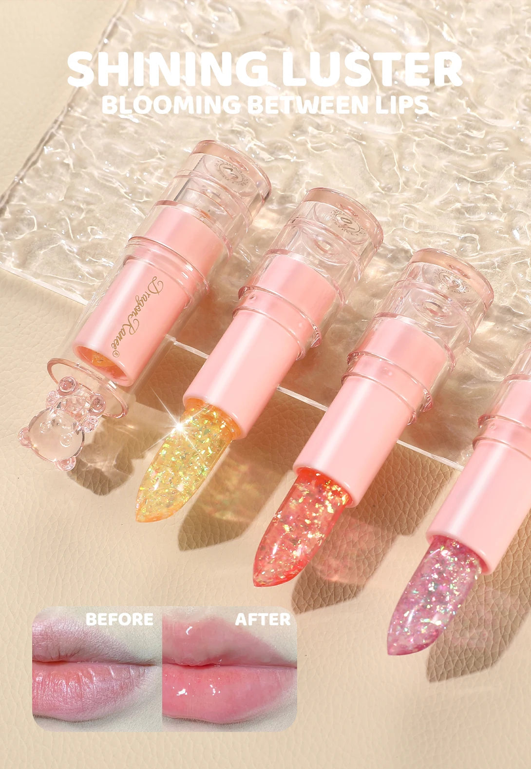 Lipstick Is Moisturizing, Non-Sticky, Long-Lasting, Moisturizing, Hydrating, Lip Gloss, Color-Changing, Fine Glitter, Color-Preserving, Waterproof, Non-Stick Lipstick