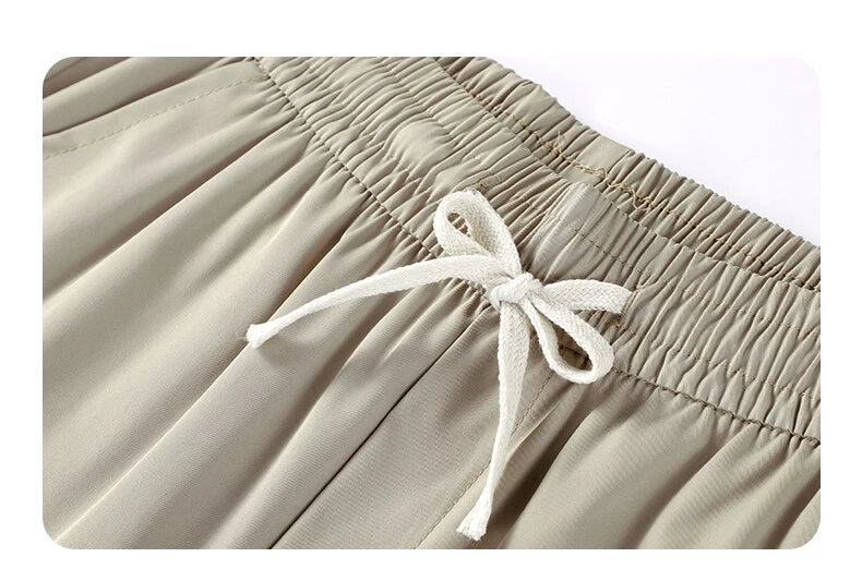 Summer Men's Elastic Waist Casual Pants Drawstring Jogger Pants Sports Wear Running Sweatpants 5XL