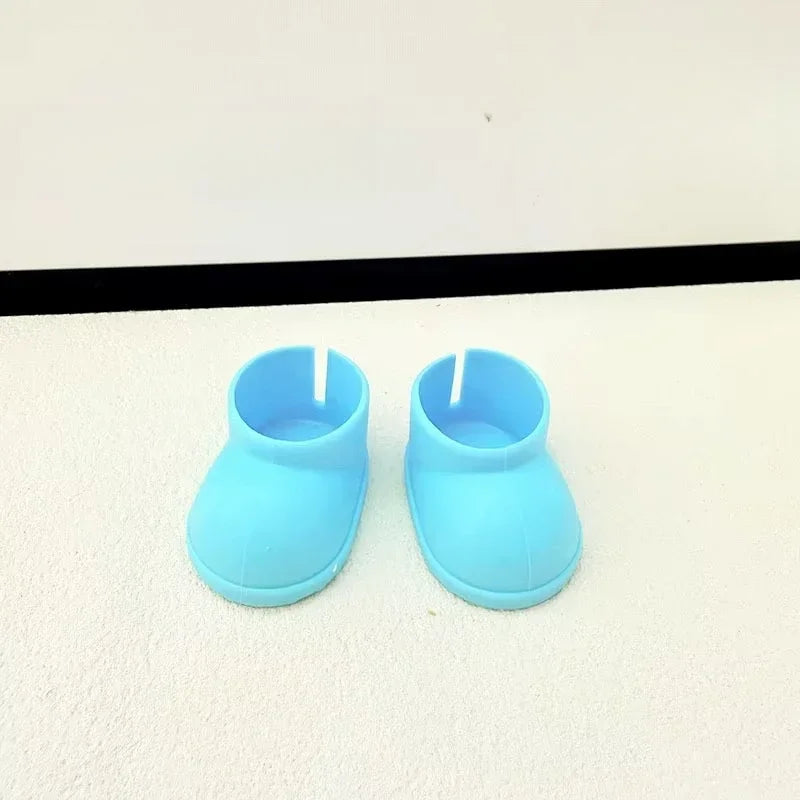 17cm Labubu V1 V2 Fashion Color Rain Shoes Raincoat 10cm Cotton Doll Cute Shoes Doll Changing Accessories