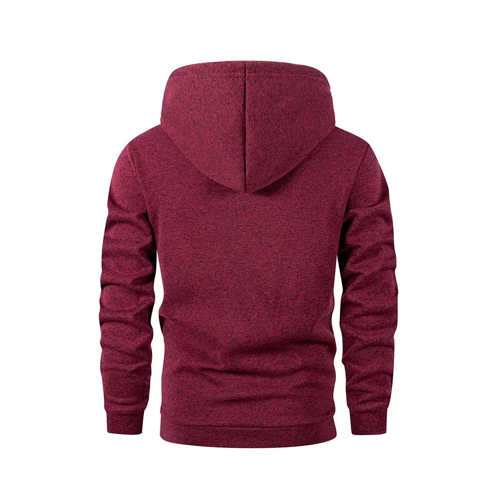 Sweatshirt New Spring Autumn Streetwear Fashion Outwear Men's Solid Color Hooded Hoodies Casual Loose Fleece Coats Men Clothing