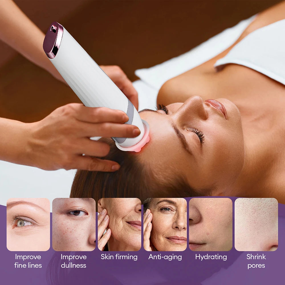 New CO2 Oxygen Bubble Pen 5 Gear Vibration Oxygen Bubble Beauty Tool Deep Cleansing Pores Exfoliate LED Photon Skin Care Machine