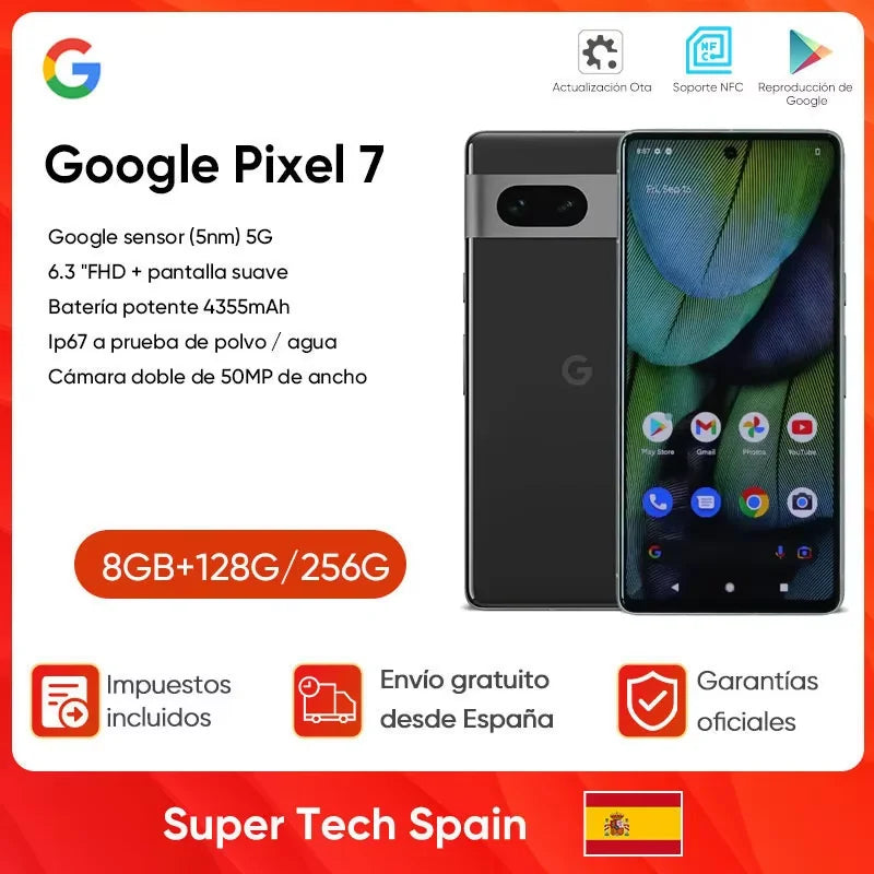 Global Version Google Pixel 7 5G Smartphone 6.3" FHD+ OLED Display 50MP Camera 4270mAh Battery IP68 Google Tensor G2