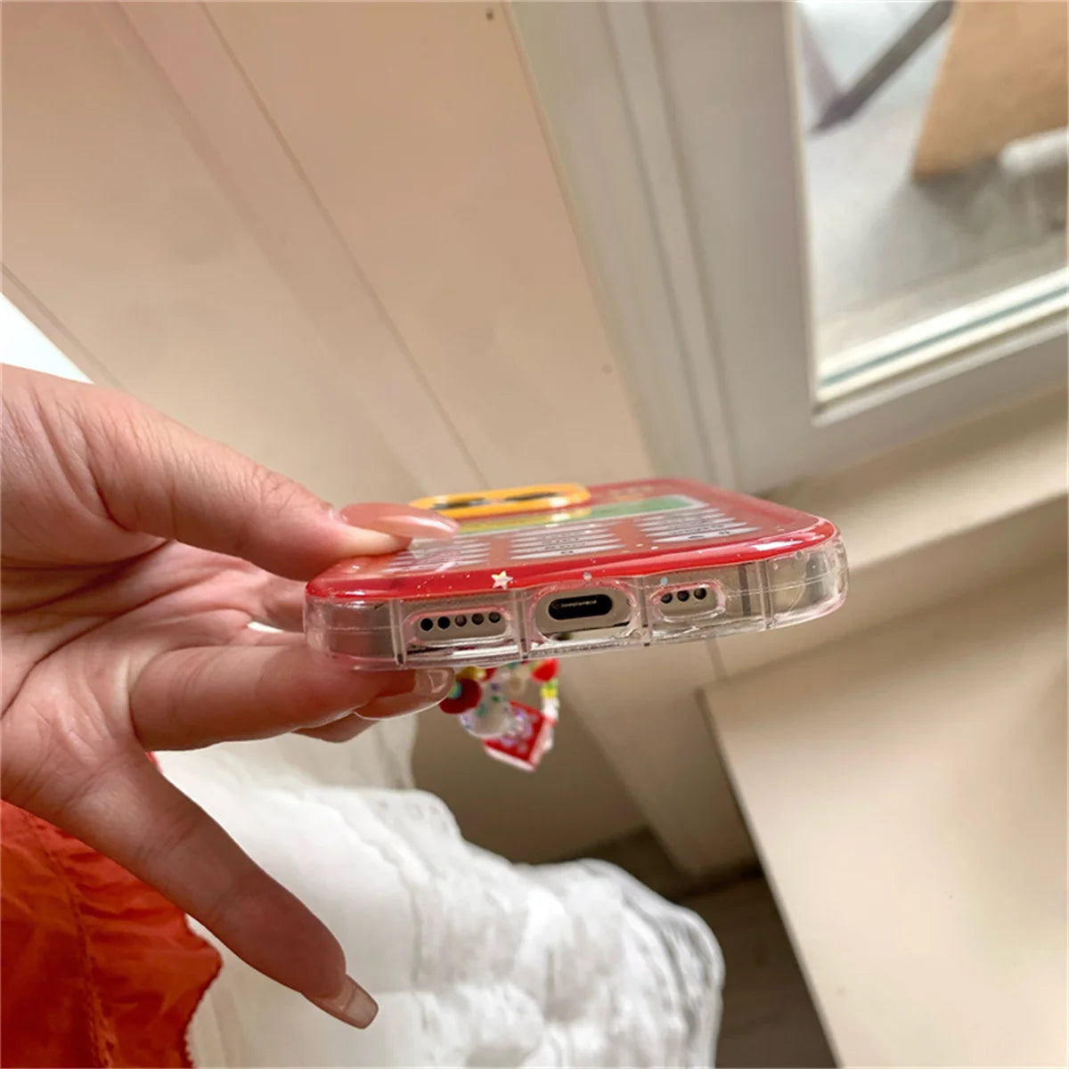 Funny 3D Mobile Phone Case For iPhone 16 Pro 15 14 13 Pro Max Protective Cover Fashion Cute Cases with Chain Funda