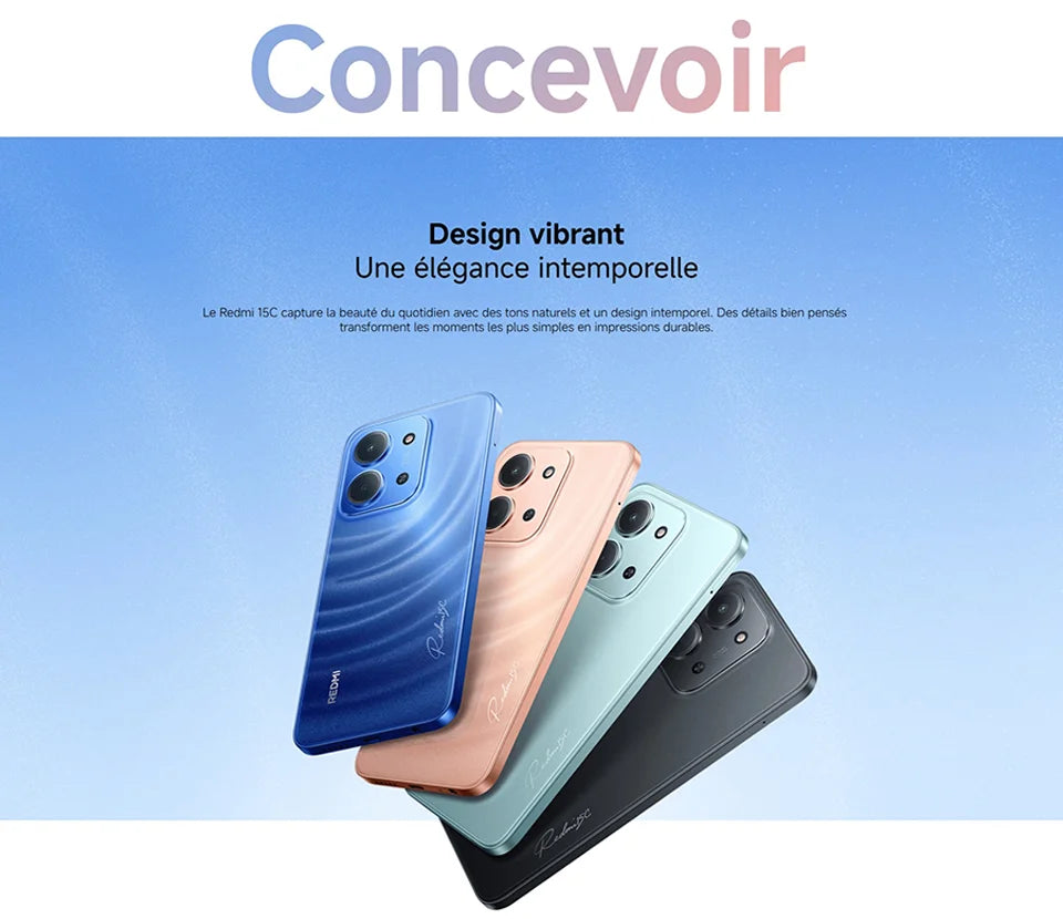 Xiaomi Redmi 15C, Smartphone, 6.9" Screen, 120 Hz, MediaTek Helio G81-Ultra, 6000mAh battery, 50MP Camera, IP64