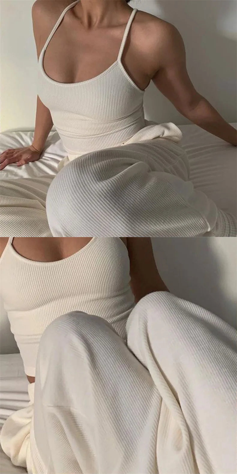 Knitted 94% Cotton Tank Tops Women Black White Sexy Low-Cut Back Cross Crop Tops For Women Streetwear Slimming Sports Vest