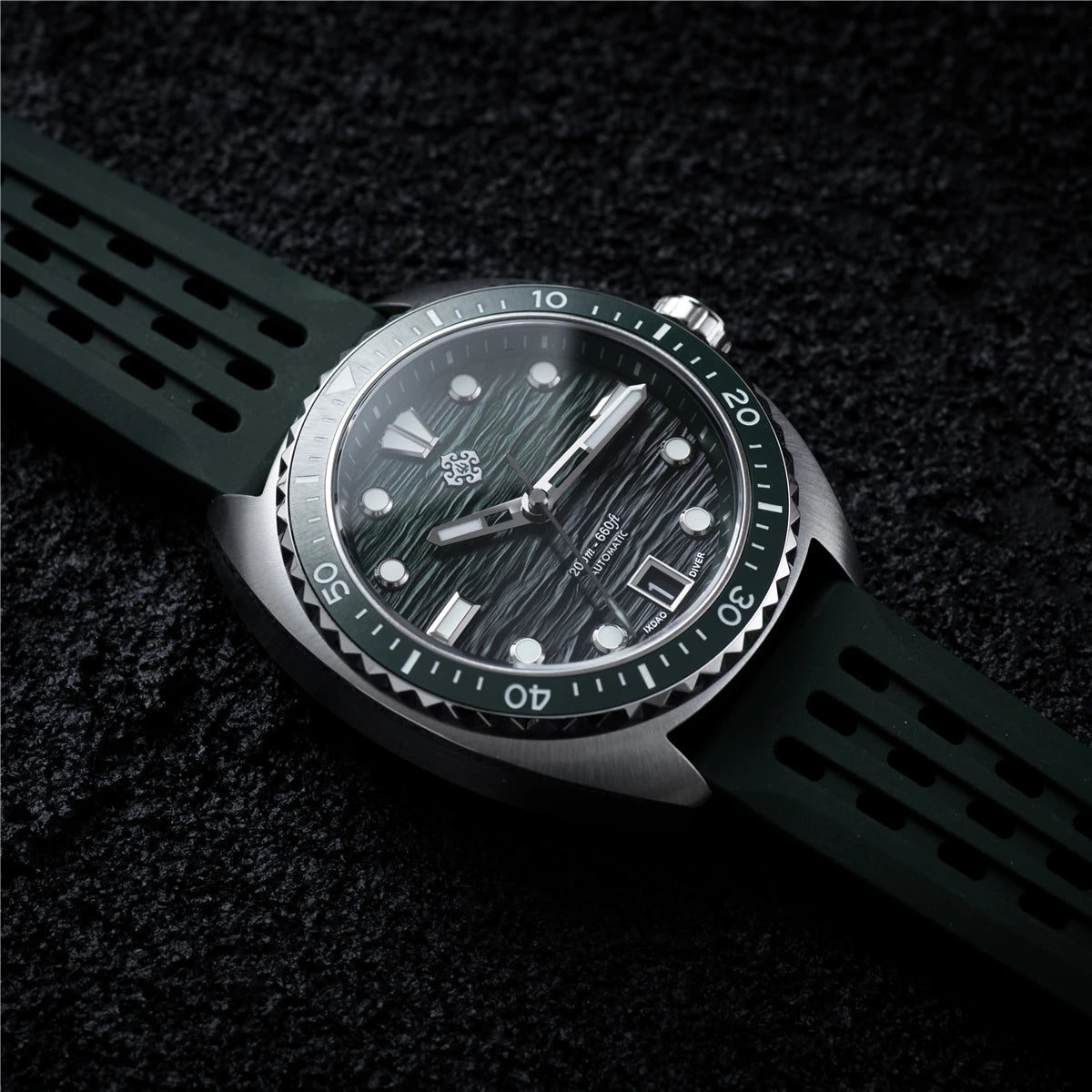 2025 New IXDAO IPOSE Automatic Mechanical Men Watch JD-X07S Dragon Scale Pattern Watch Stainless Steel BWG-9 Diving reloj hombre