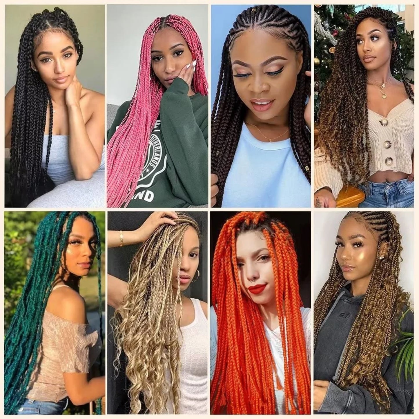 Wigundle Hair Extensions for Women Box Twist Braids Easy Crochet Hair EZ Pre stretched Braiding Hair Flame Retardant Synthetic