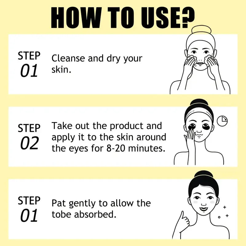 Eye Repair Mask - Repair Dark Circles, Puffy Eyes, Refreshing, Vitality, Travel, Wrinkles, 60 Pieces (1 Pack)