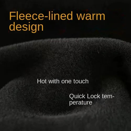 Winter Pants Men Work Wear Baggy Brushed Joggers Streetwear Elastic Waist Male Korean Designer Corduroy Plush Thicken Trousers