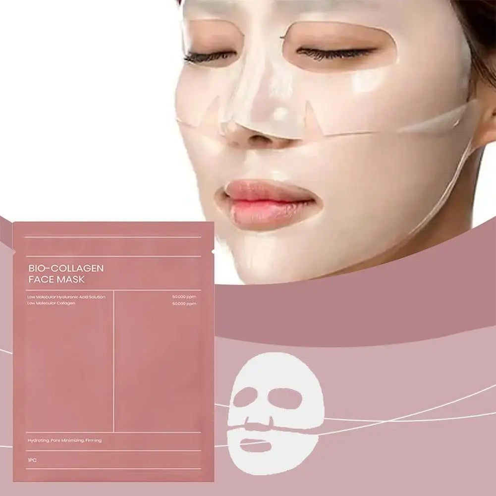 1-5pcs Bio Collagen Face Mask Shrink Pores Deep Hydrating Overnight Mask Moisturizing Refreshing Brightening Face Skin Care
