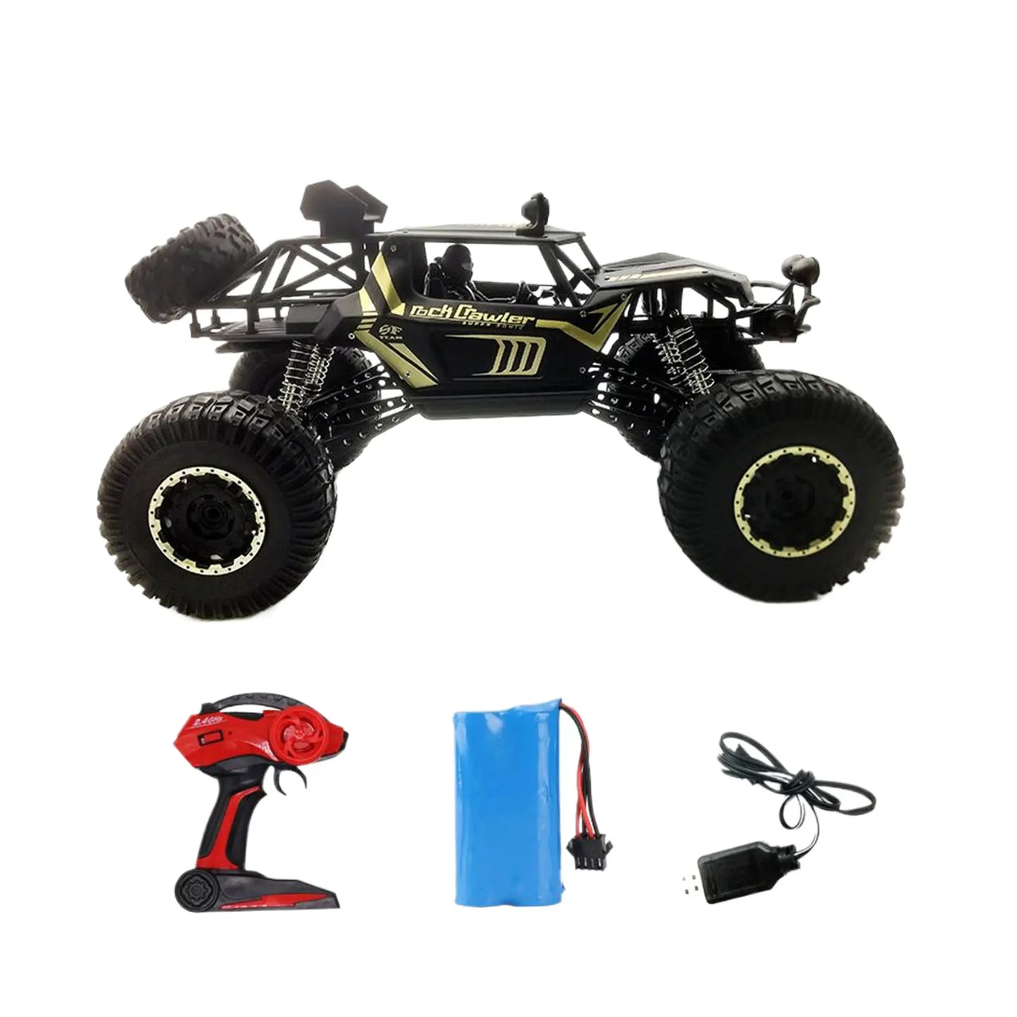 1/8 Large Rock Crawler RC Car 4×4 All Terrain RC Truck High -Speed RTR Alloy Off-Road Remote Control Car Children Toy Model
