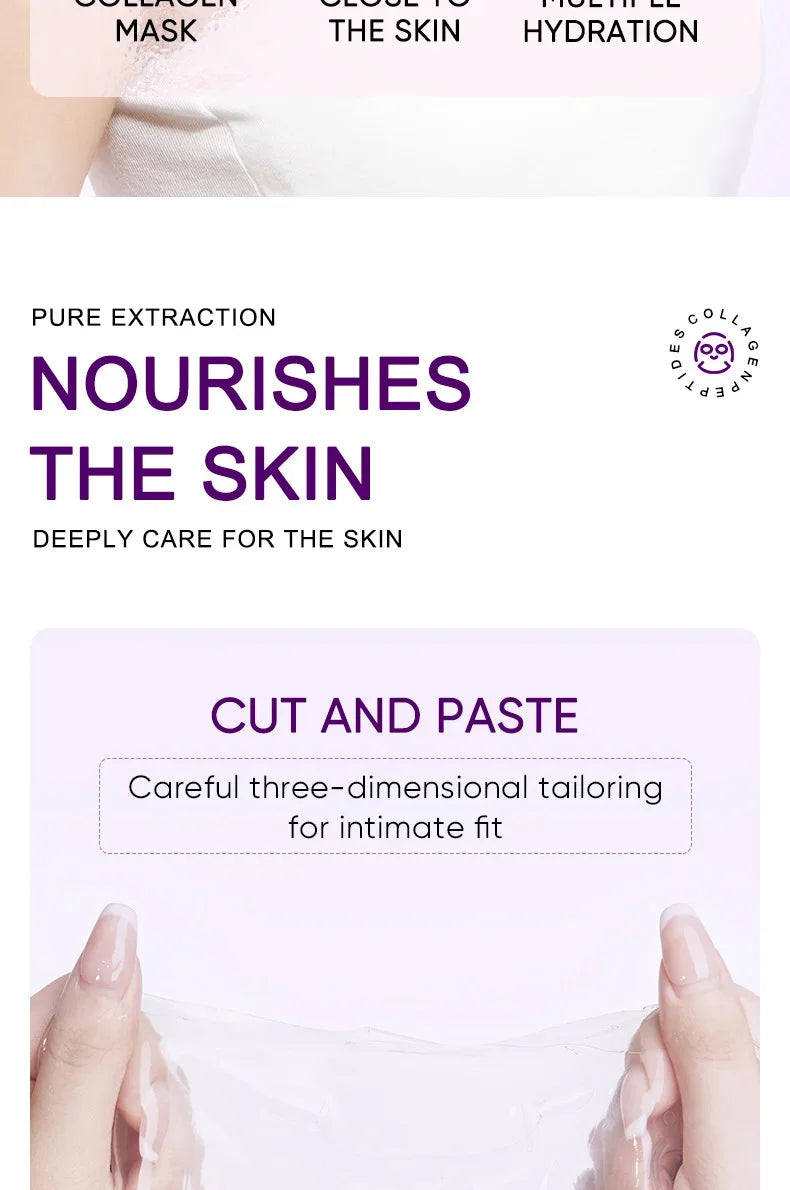 Collagen Anti Wrinkle Facial Mask Anti Aging Fade Fine Lines Firm Skin Moisturizing Brightening Smooth SkinCare Korean Cosmetics