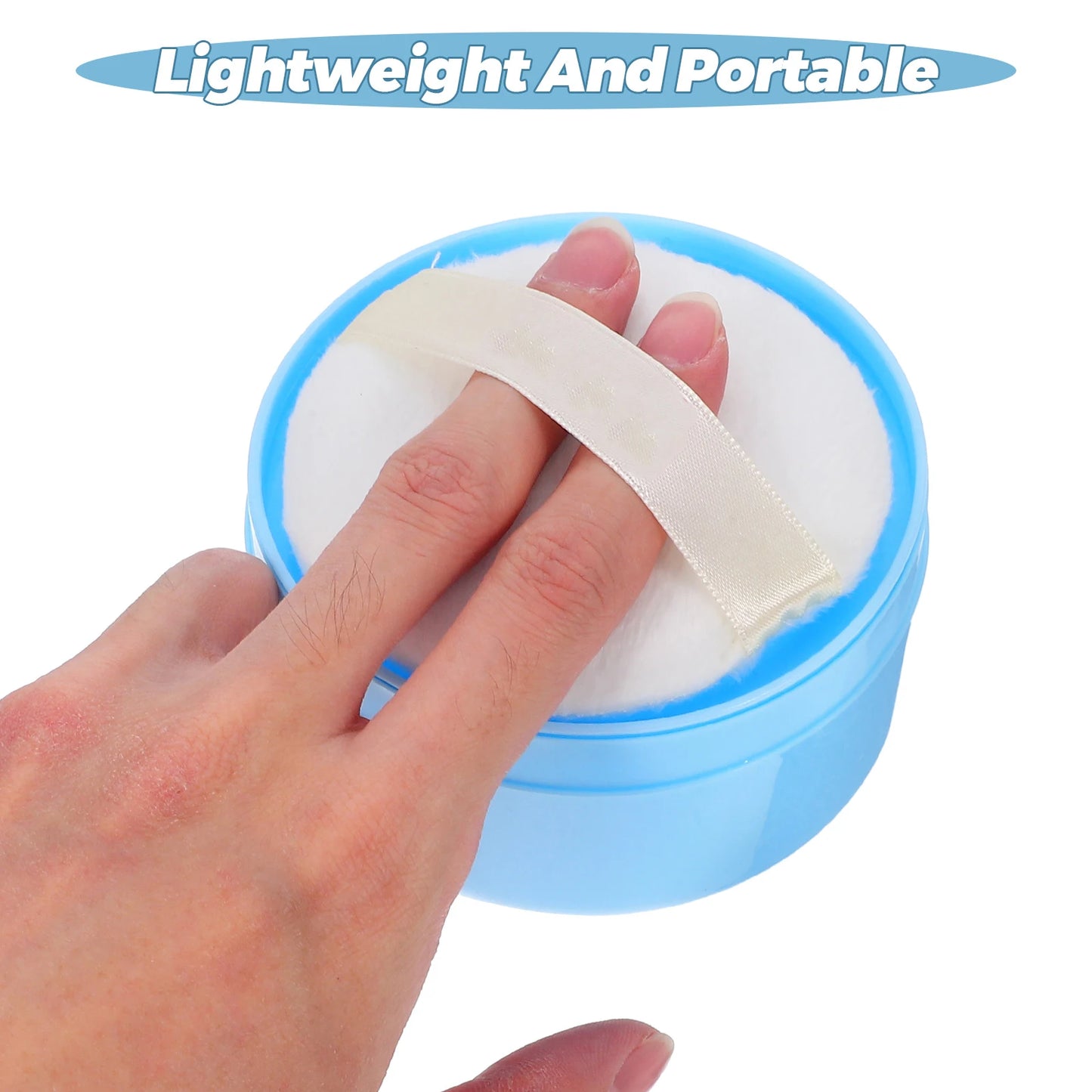 Portable Powder Box Cans Talc Talcum Skincare Baby Toiletries Puff Container Infants Skin Care Powder Box for Home Daily Use