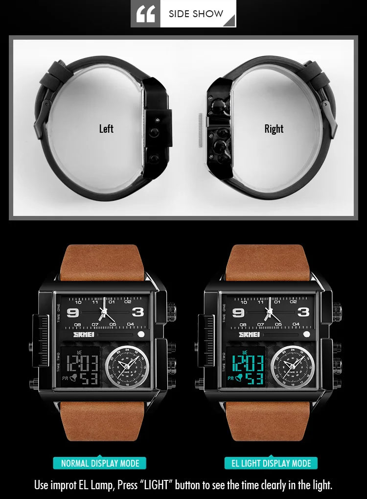 SKMEI Sports Watch Men Top Luxury Brand Waterproof Wristwatch Men Quartz Analog Digital Watches Relogio Masculino