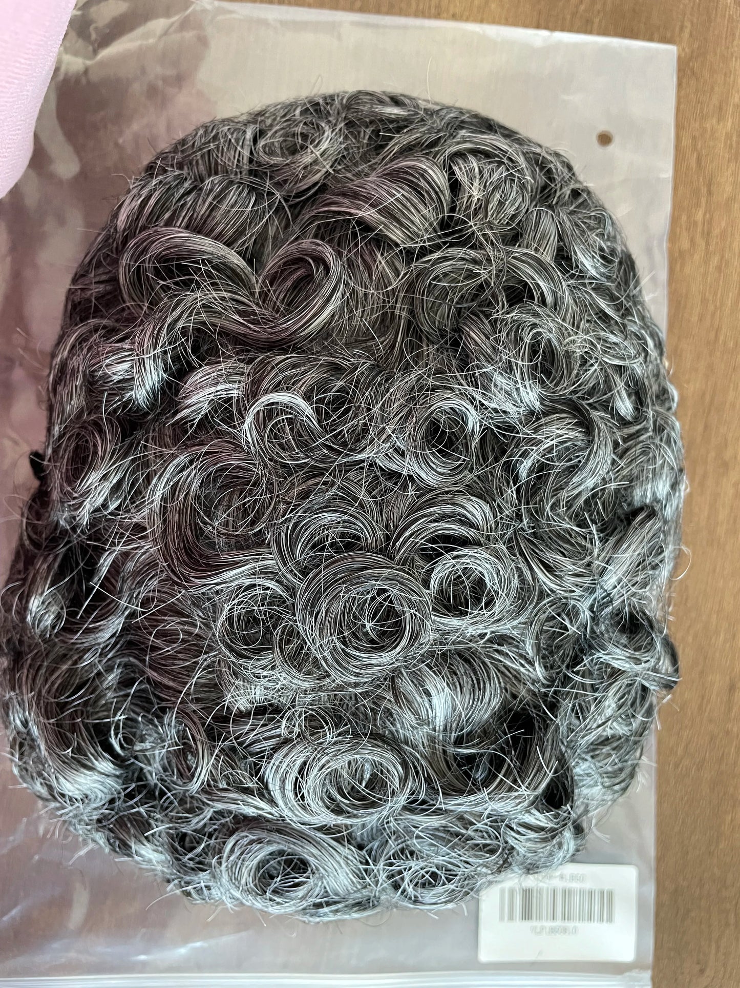 Q6 Swiss Lace Front&Pu Natural Hairline 1B40 1B65 Gray Black Men Toupee 24mm Curly Male Wigs Ash Blonde Human Hair Prosthesi