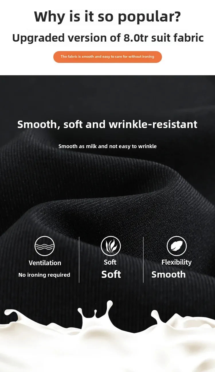 High Waist Slim Fit Straight Leg Suit Pants Wide Leg Casual Trousers Women's Autumn New Arrival Red Color Business Office Wear