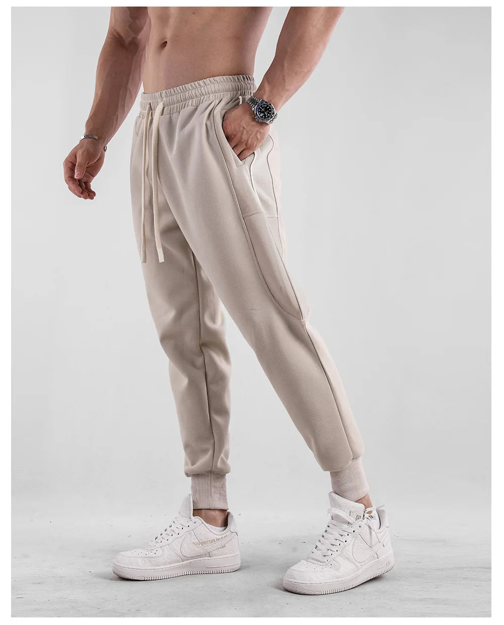 Men's Fashion Casual Pants Comfortable Running Joggers Gym Fitness Elastic Sport Training Trousers Sweatpants Bottom Man Costume