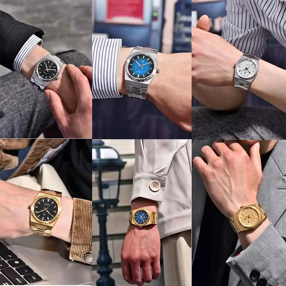 PAGANI DESIGN 2025 New Thin 7mm Fashion Men Quartz Watch V2 Stainless Steel Sapphire 10Bar Waterproof C3 reloj hombre