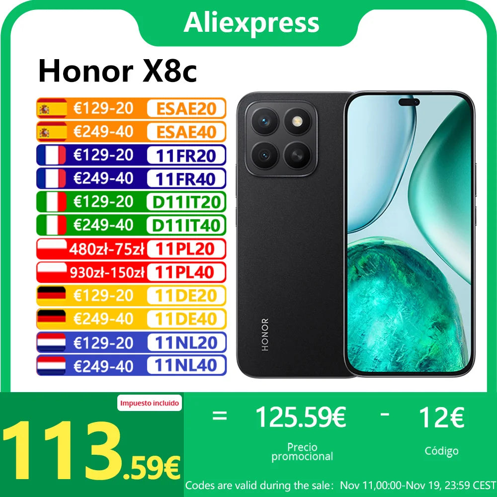 Honor X8c,Smartphone,Qualcomm Snapdragon 685,6.7 inches,108MP Camera,5000mAh Battery