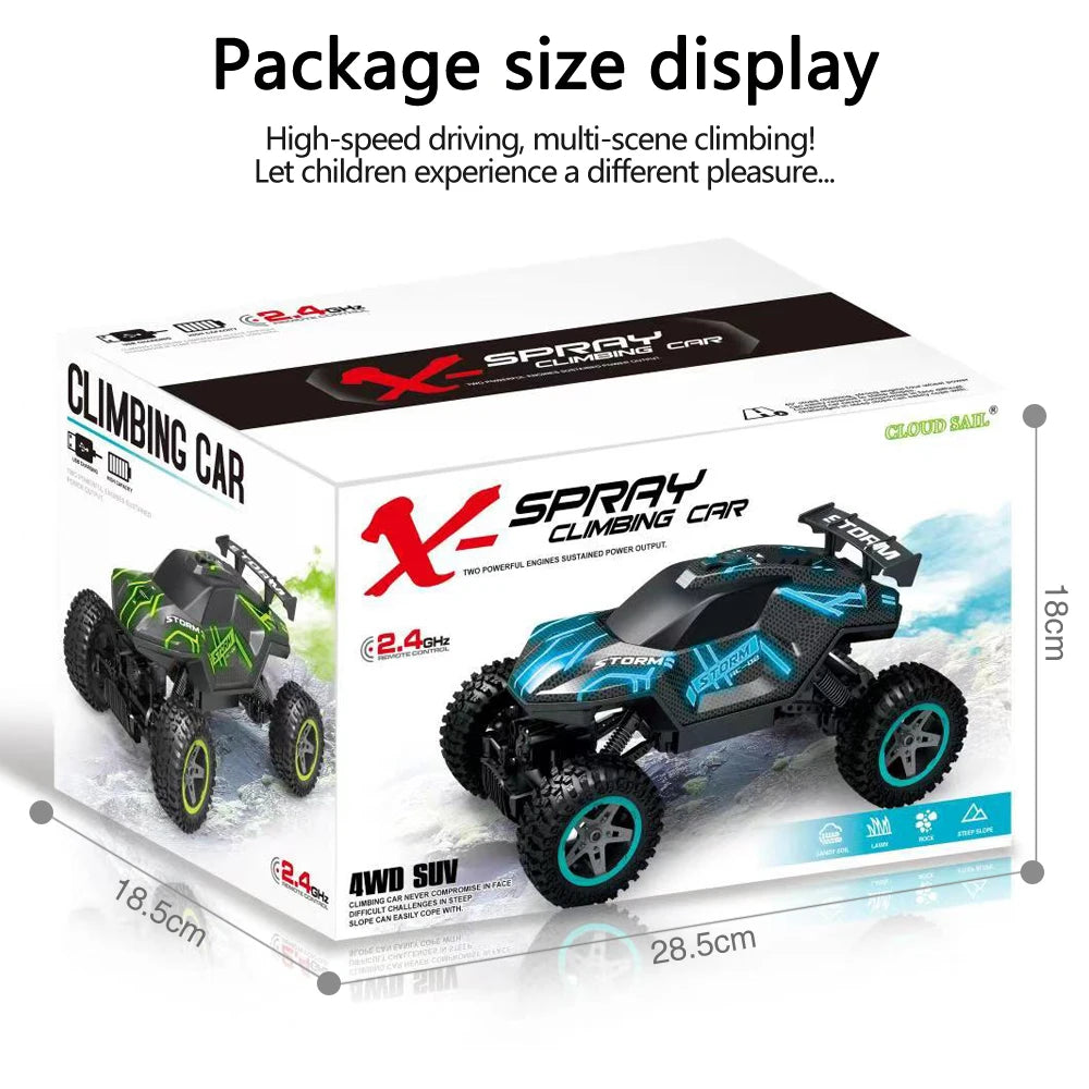 1:16 RC Car 2.4G Four Wheel Drive High-Speed Remote Control Drift Racing Car With LED Lights 4WD RC Car Model Toys for Boys Kid