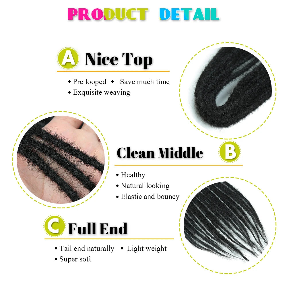 24 inch Synthetic Double Ended Dreadlock Extensions Brownish Blonde Fake Dreads Extensions Reggae Hippie Dreads for Women