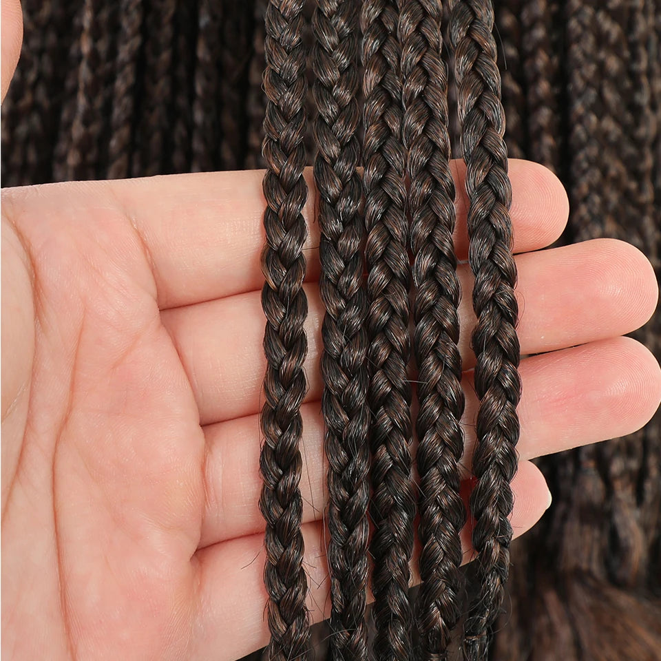 14 18 24 Inch French Curl Box Braids Crochet Hair Ombre Brown to Blonde Prelooped Synthetic French Curls Braiding Hair for Women
