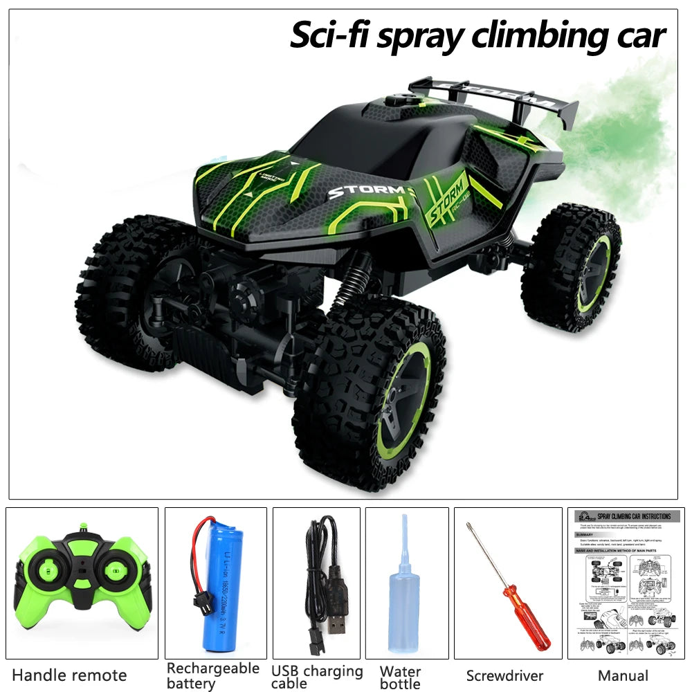 1:16 RC Car 2.4G Four Wheel Drive High-Speed Remote Control Drift Racing Car With LED Lights 4WD RC Car Model Toys for Boys Kid