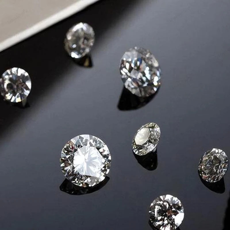 Moissanite Stone Real D Color Round Cut 0.1-20ct VVS1 Loose Gemstones for Jewelry Making Pass Diamond Tester with Certificate