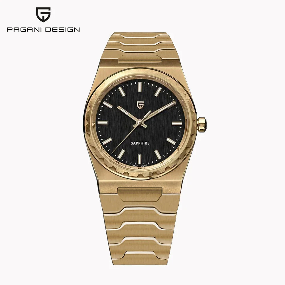 2025 New PAGANI DESIGN Men's Quartz Watch 37MM VJ21 Sapphire Stainless Steel Waterproof Wristwatches Reloj Hombre PDYS020