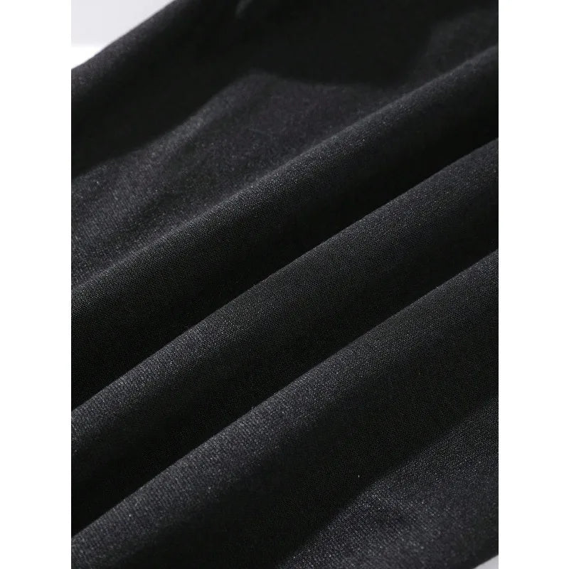 Men's casual solid-color stretch-drawstring sweatpants, loose-fitting jogging pants, perfect for all seasons, fall and winter.