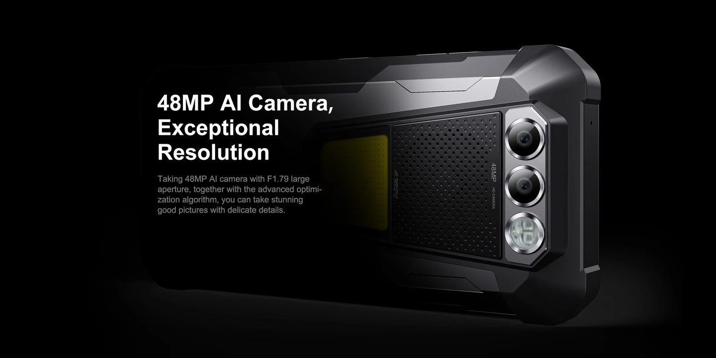 FOSSiBOT F106 PRO 4G Rugged Smartphone Android 14 15GB(8+7GB Extended) 256GB ROM 12000mAh 48MP 30W 6.58 Inch FHD+ Cellphone NFC