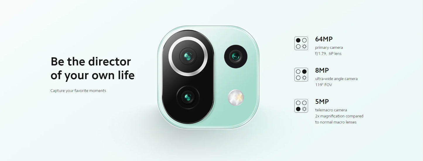 Xiaomi mi 11 Lite smartphone Cell Phones 5G AMOLED Snapdragon 780G 64MP Full Screen 90HZ used phone