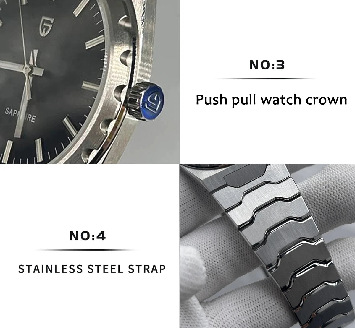 PAGANI DESIGN 2025 New Thin 7mm Fashion Men Quartz Watch V2 Stainless Steel Sapphire 10Bar Waterproof C3 reloj hombre
