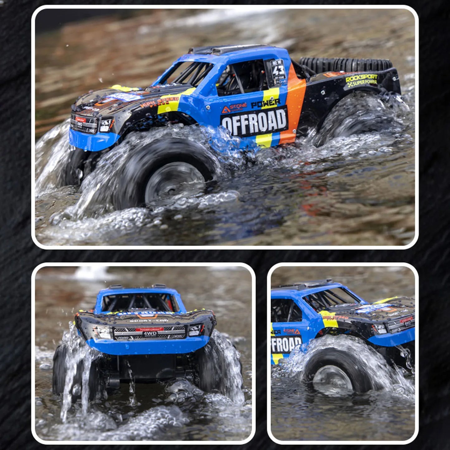 RC Off Road Car 1/14 Stunt Vehicle 4WD Remote Control Amphibious Waterproof Pickup Truck Climbing Car RTR Model Toys for Boys