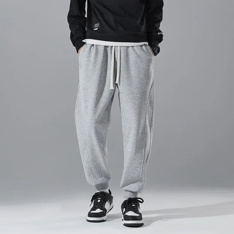 Spring Men's Jogger Pants Elastic Sport Sweatpants Big Size Plus Large 6XL 7XL 8XL Casual Fashion Grey Calf Trouser Autumn Cargo