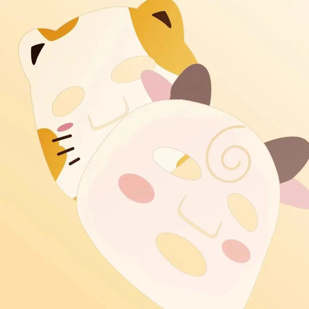 Children's Moisturizing Facial Mask Cute Cartoon Animal Brightening Hydrating Face Mask Smooth Whitening Face Skin Care Products