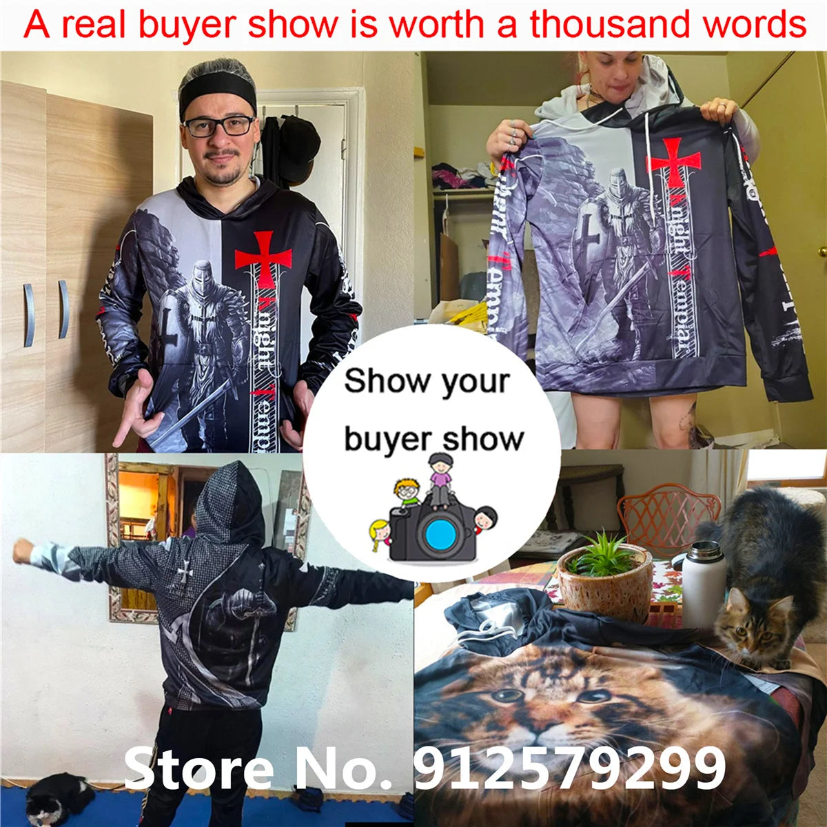 Men's Novelty Food Hoodie 3D Print Pullover Unisex Casual Sweatshirt