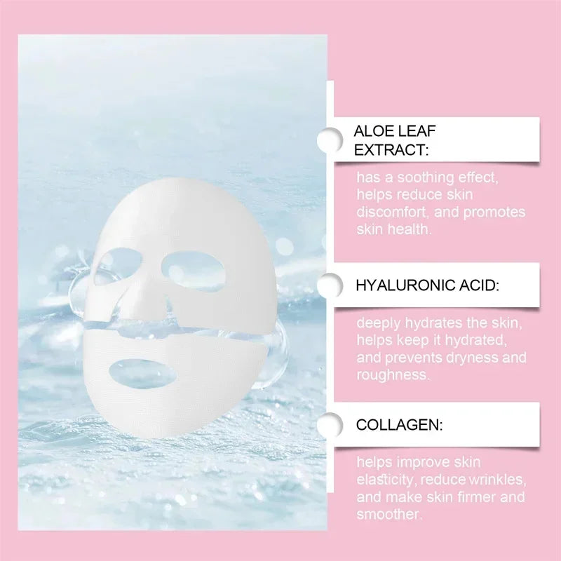 Bio-Collagen Face Mask Collagen Protein Hydrogel Soft Gel Mask Deep Moisturizing For Women Skin Care Products 1/3/5/10PCs