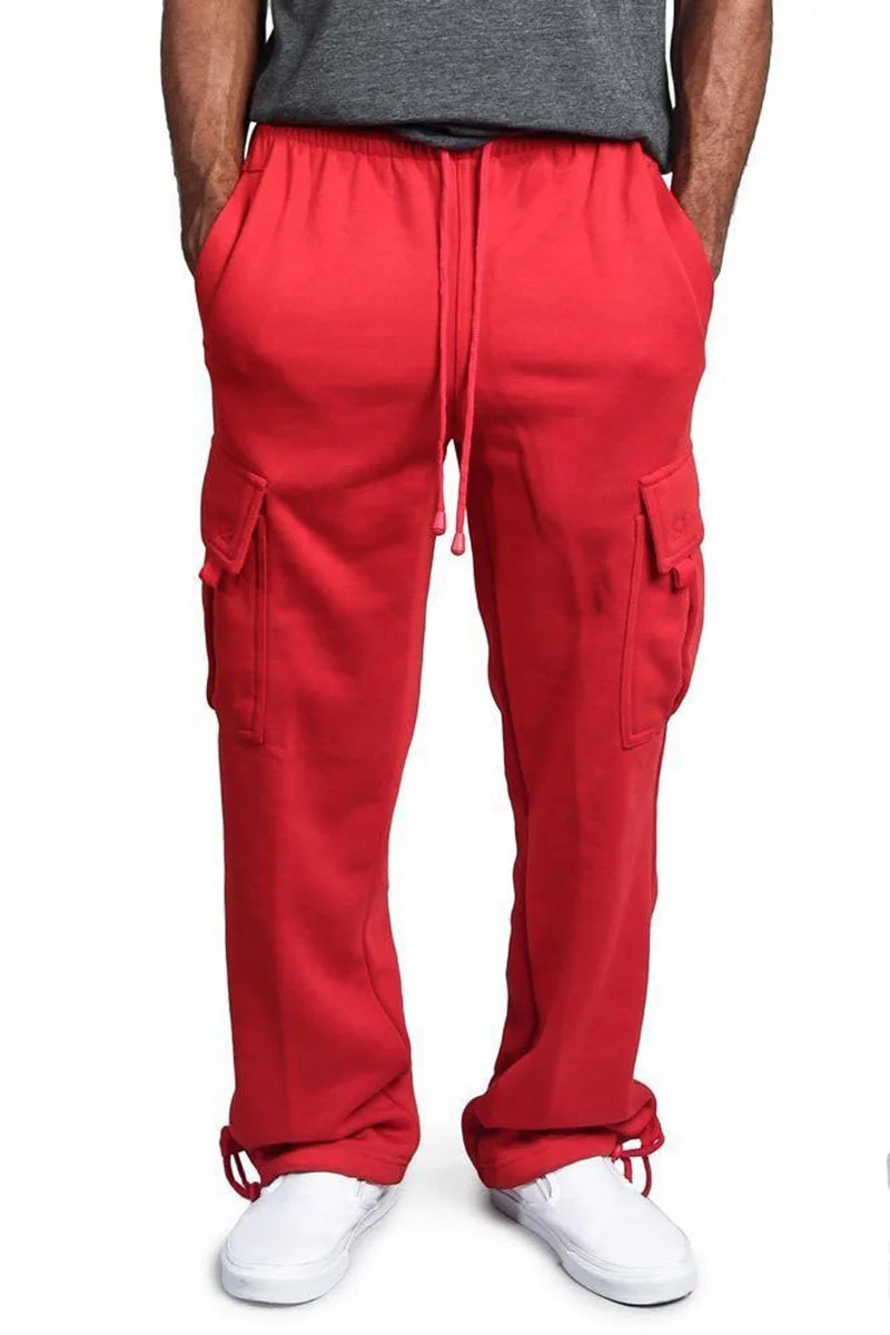 Men Cargo Loose Pants Spring Summer Male Retro Vintage Full Loose Wide Leg Pant LXDZ-ZL-5