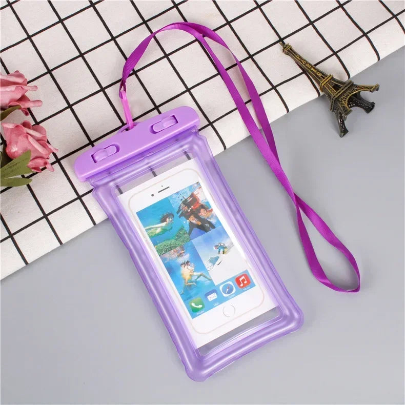 Waterproof Swimming Mobile Phone Cases Macron AirBag Hanging Neck Cases Diving Skiing Universal Phone Bag for All Phones 7 Inch