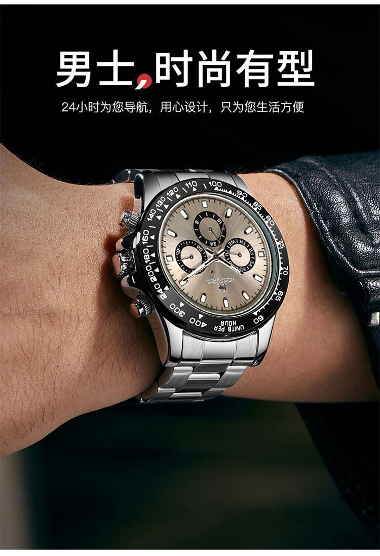 AOKULASIC Top Brand Fashion Men Wristwatch Automatic Mechanical Watches Day Display Reckon By Time Luminous Waterproof Watch