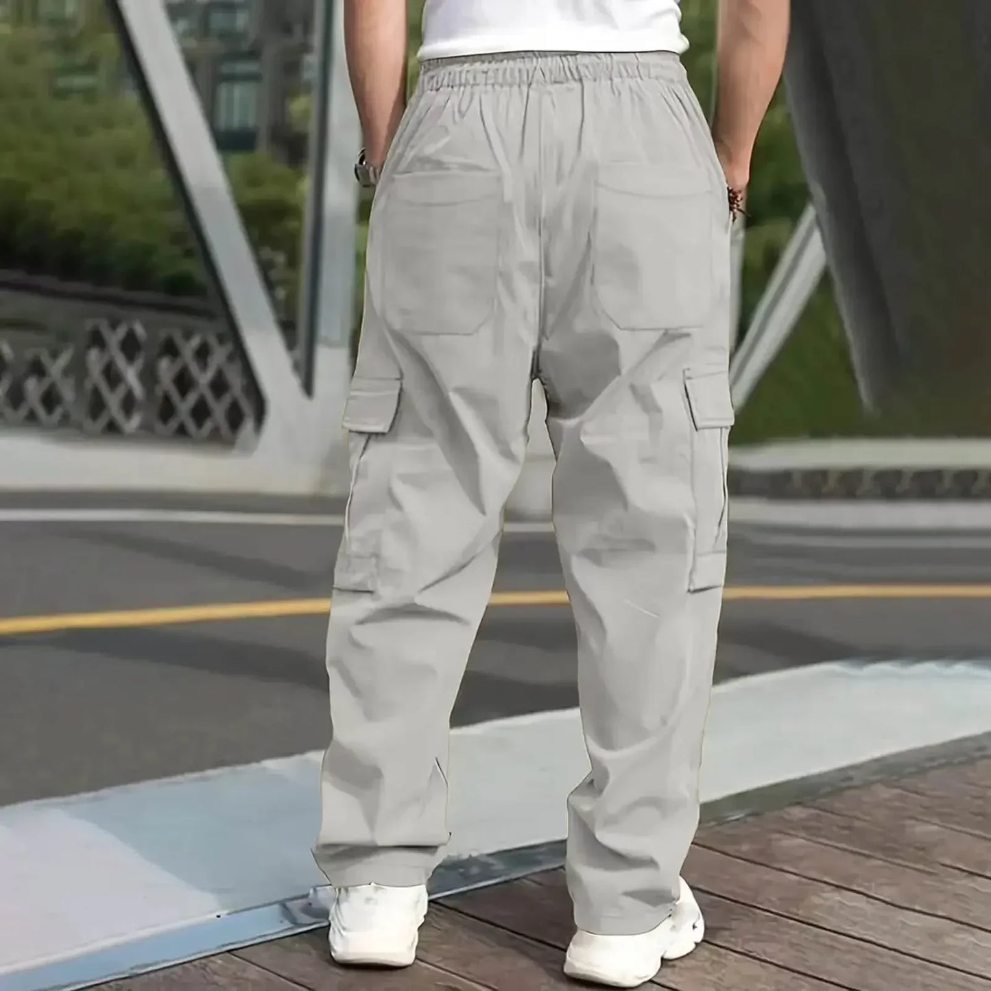 New Summer Men's Loose Fit Straight Leg Casual Pants - European & American Style Youth Fashion" cargo pants mens pants
