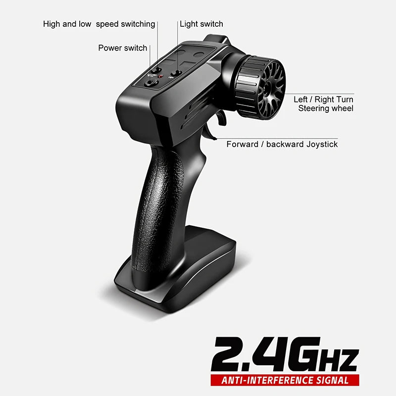 RC Drift Car 1/24 4WD Mini RC Racing Vehicle Model High Speed 2.4G Radio Half Scale with Light Remote Control Car Drive Gifts