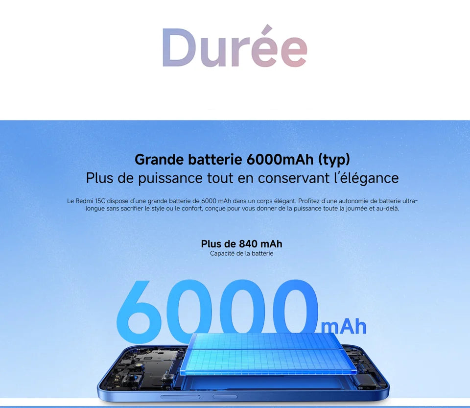 Xiaomi Redmi 15C, Smartphone, 6.9" Screen, 120 Hz, MediaTek Helio G81-Ultra, 6000mAh battery, 50MP Camera, IP64