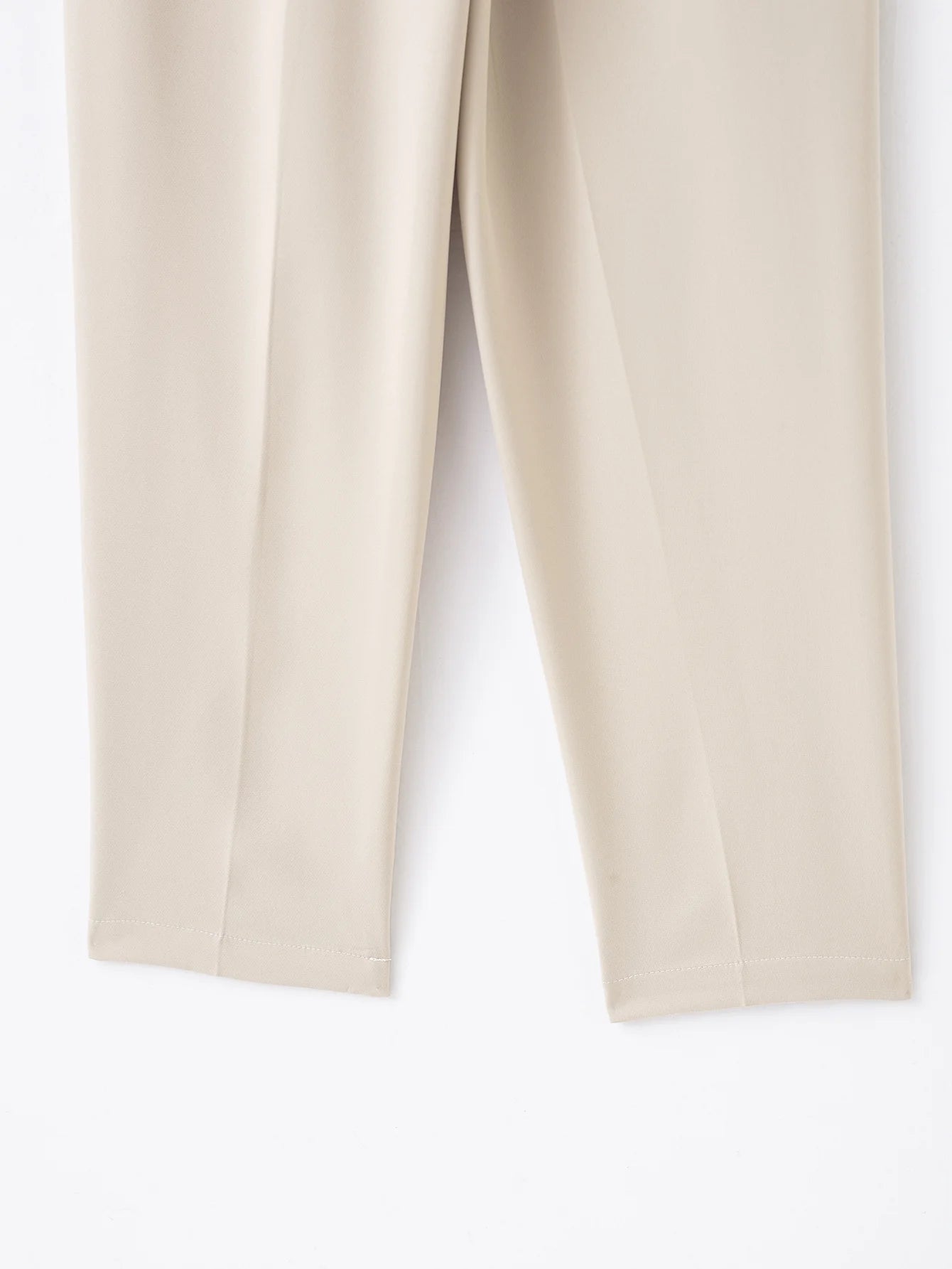 Faionable High Waist Belted Straight Leg Pants Women's Slim Fit Casual Autumn New Arrival Street Sle Polyester Fiber