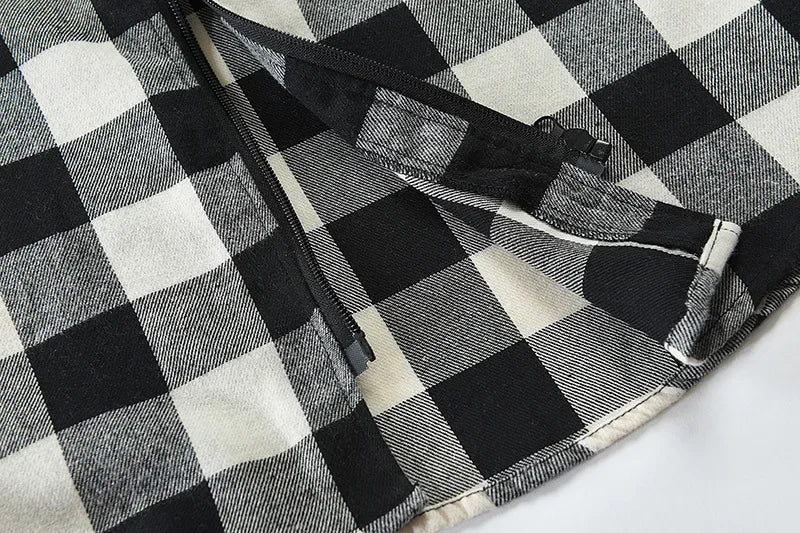 Men's New Plaid Hooded Sweater Long Sleeve Casual Thin Jacket Stand Hooded Shirt European Style Fashionable Outwear